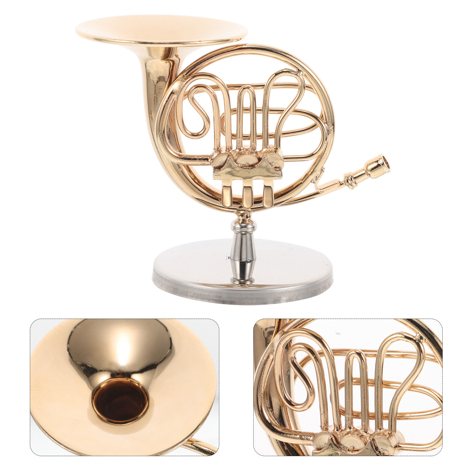 Musical Instrument French - Mini corne française artisanale, décoration réaliste,