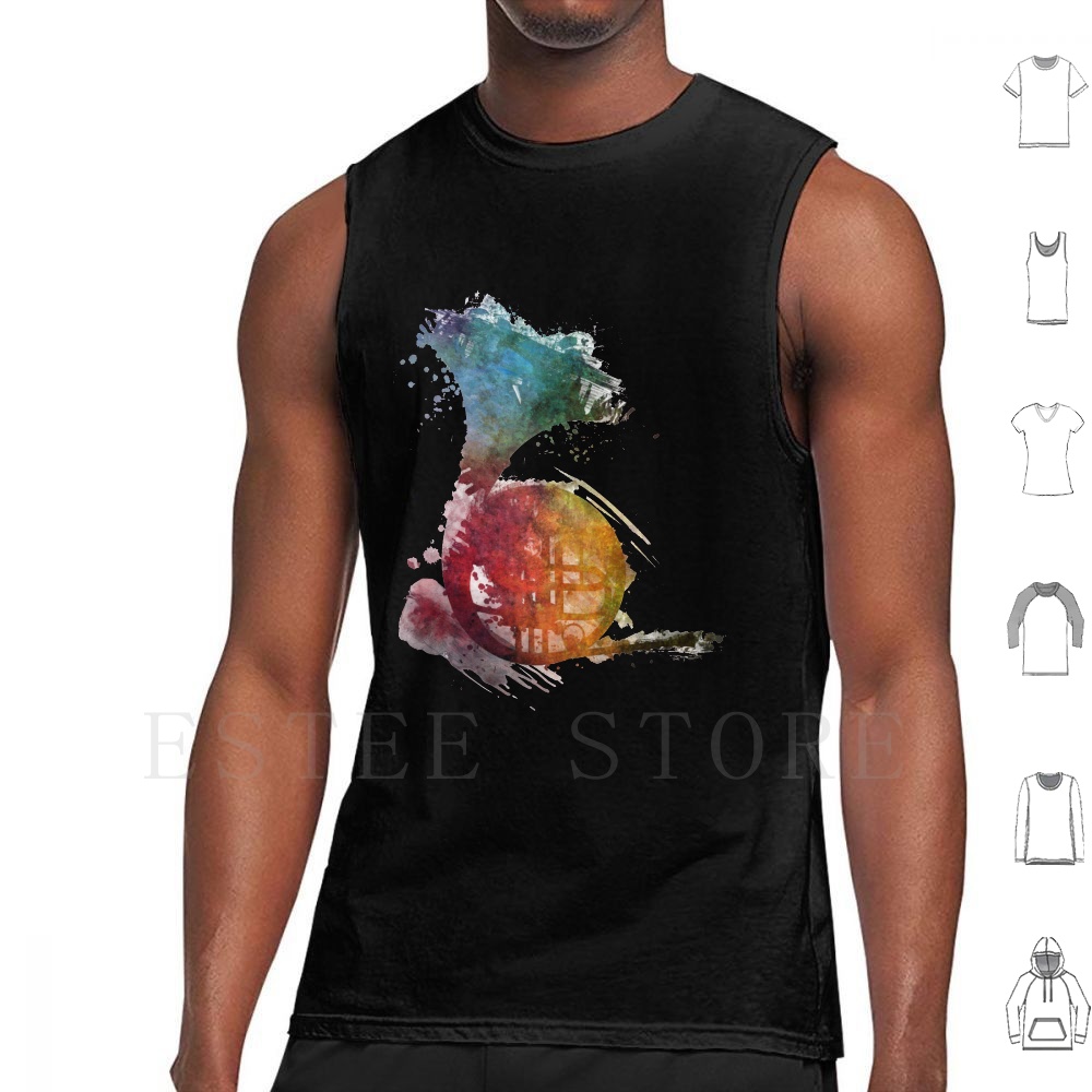 Musical Instrument French - Corne française aquarelle débardeurs gilet coton