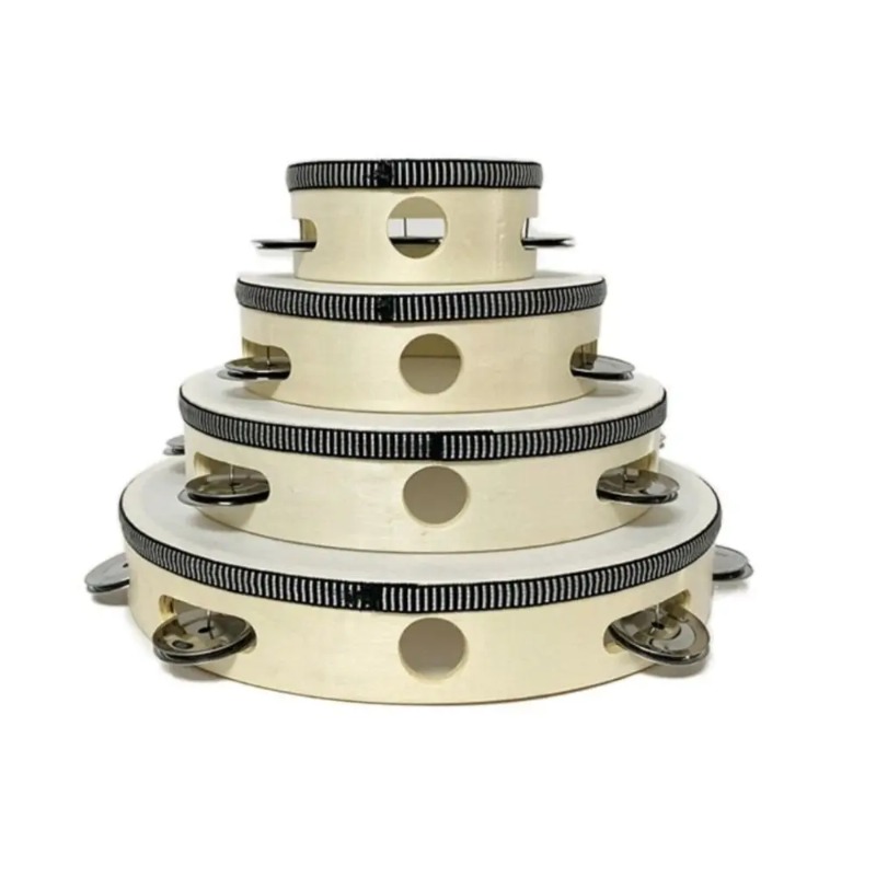 Tambourin en bois avec grelots - Tambourine Hand Drum avis et prix
