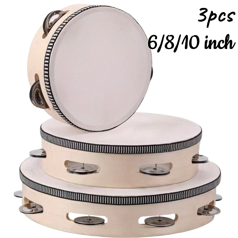 1/3 Tambourins en bois de 6/8/ - Tambourine Hand Drum avis et prix