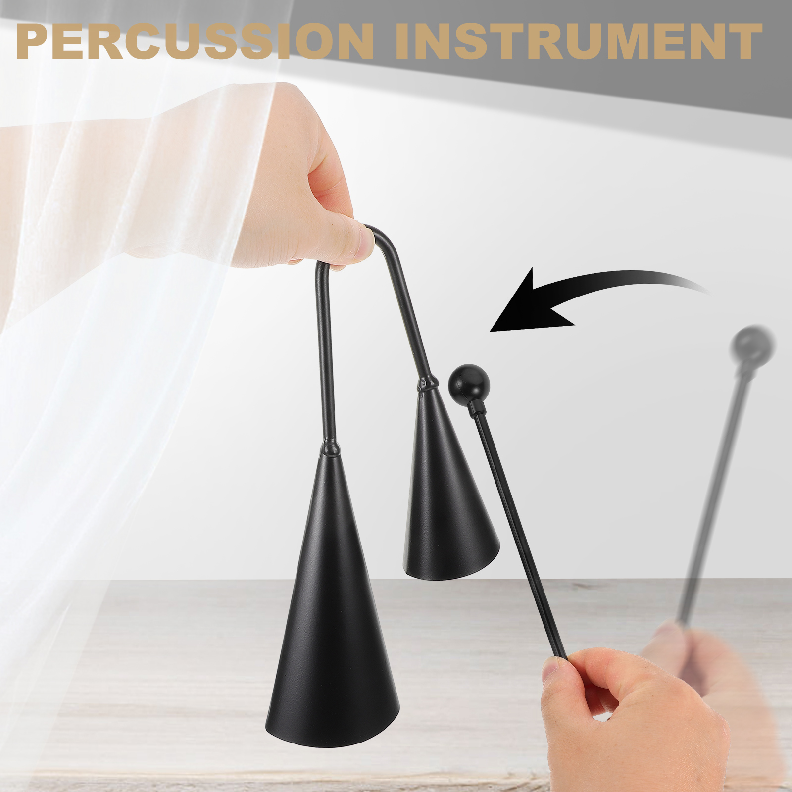 Cloche de vache en métal Doubl - Musical Instrument Agogo avis et prix