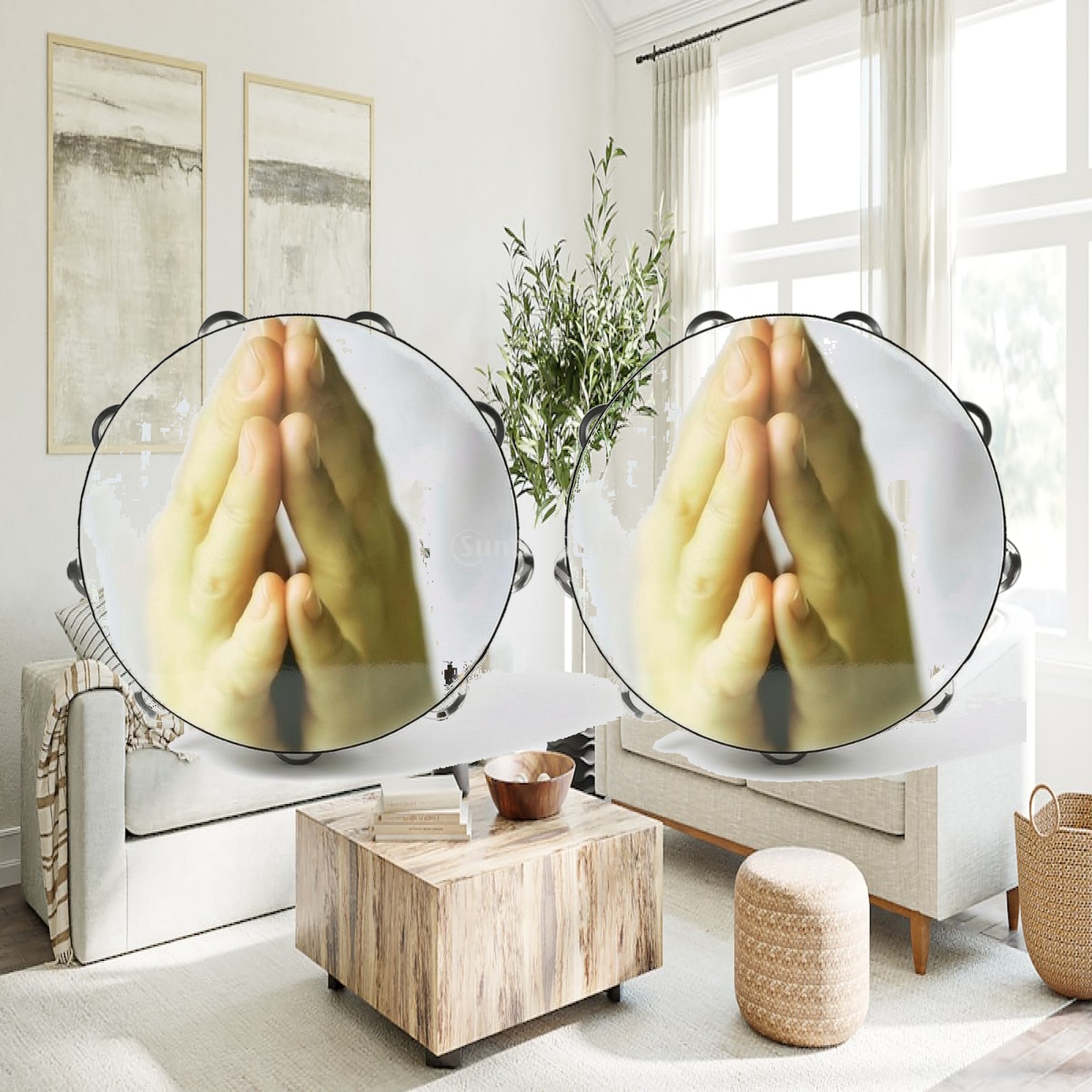 Tambourin à percussion pour en - Tambourine Hand Drum avis et prix